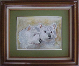 Binky and Molly Watercolor